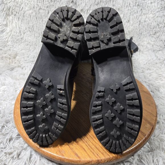 Steve Madden Rozanne Womens Size 6.5M Leather Upper Tall Black Full Zipper Boots - Picture 7 of 9